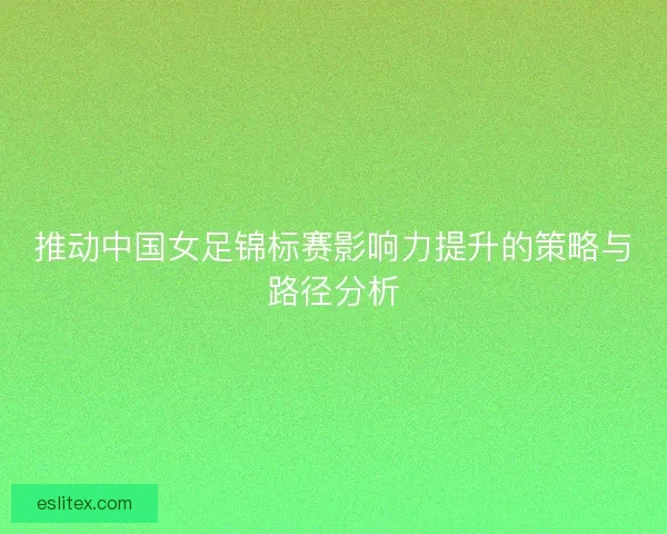 推动中国女足锦标赛影响力提升的策略与路径分析 推动中国女足锦标赛影响力提升的策略与路径分析